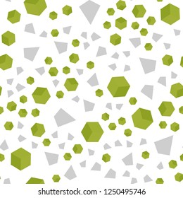 Light Green vector seamless, isometric cover with triangles, rectangles. Illustration with colorful triangles, rectangles. Template for business cards, websites.