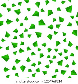 Light Green vector seamless, isometric backdrop with lines, triangles. Abstract gradient illustration with triangles. Design for textile, fabric, wallpapers.