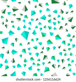 Light Green vector seamless, isometric layout with lines, triangles. Decorative design in abstract style with triangles. Design for textile, fabric, wallpapers.