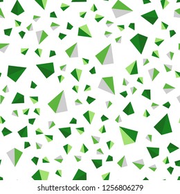 Light Green vector seamless, isometric backdrop with lines, triangles. Illustration with set of colorful triangles. Design for wallpaper, fabric makers.