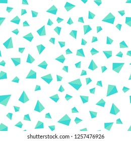 Light Green vector seamless, isometric pattern with polygonal style. Decorative design in abstract style with triangles. Design for textile, fabric, wallpapers.