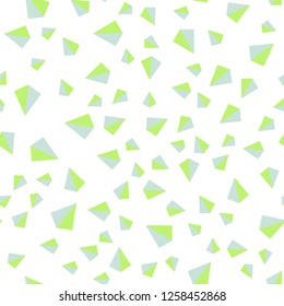 Light Green vector seamless, isometric cover with polygonal style. Modern abstract illustration with colorful triangles. Texture for window blinds, curtains.