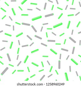 Light Green vector seamless, isometric texture with colored lines. Shining colored illustration with sharp stripes. Texture for window blinds, curtains.