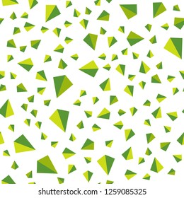 Light Green vector seamless, isometric layout with lines, triangles. Modern abstract illustration with colorful triangles. Design for wallpaper, fabric makers.
