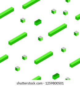 Light Green vector seamless, isometric background with rectangles. Glitter abstract illustration with rectangular shapes. Design for textile, fabric, wallpapers.