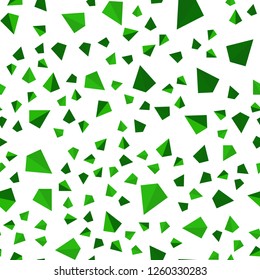 Light Green vector seamless, isometric template with crystals, triangles. Modern abstract illustration with colorful triangles. Design for textile, fabric, wallpapers.