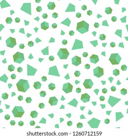 Light Green vector seamless, isometric layout with rectangles, triangles. Lines, rhombus with colorful gradient. Design for textile, fabric, wallpapers.