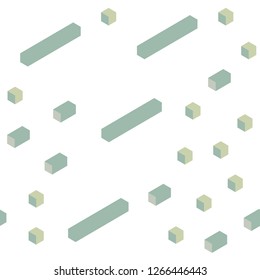 Light Green vector seamless, isometric backdrop with rhombus. Abstract gradient illustration with rectangles. Template for business cards, websites.