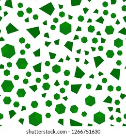 Light Green vector seamless, isometric template with crystals, squares. Abstract gradient illustration with triangles, cubes. Design for textile, fabric, wallpapers.
