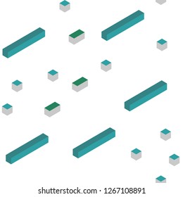 Light Green vector seamless, isometric backdrop with rhombus. Abstract gradient illustration with rectangles. Texture for window blinds, curtains.