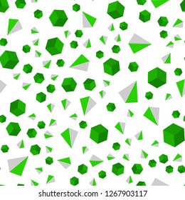 Light Green vector seamless, isometric backdrop with lines, rhombus. Abstract illustration with colorful lines, cubes. Design for wallpaper, fabric makers.