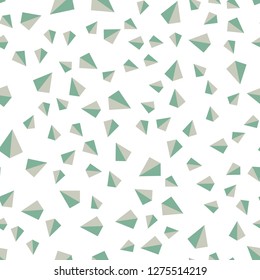 Light Green vector seamless, isometric template with crystals, triangles. Glitter abstract illustration with triangular shapes. Design for wallpaper, fabric makers.
