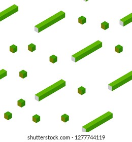 Light Green vector seamless, isometric template with rhombus. Rectangles on abstract background with colorful gradient. Design for wallpaper, fabric makers.
