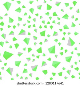Light Green vector seamless, isometric cover with polygonal style. Abstract gradient illustration with triangles. Pattern for design of fabric, wallpapers.