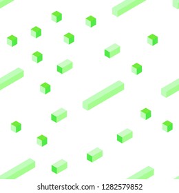 Light Green vector seamless, isometric layout with lines, rectangles. Illustration with set of colorful rectangles. Design for wallpaper, fabric makers.