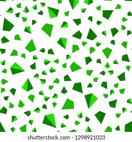 Light Green vector seamless, isometric cover with polygonal style. Abstract gradient illustration with triangles. Pattern for trendy fabric, wallpapers.