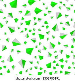 Light Green vector seamless, isometric pattern with polygonal style. Beautiful illustration with triangles in nature style. Design for wallpaper, fabric makers.