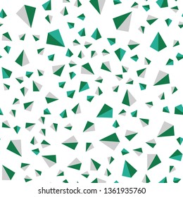 Light Green vector seamless, isometric texture with triangular style. Decorative design in abstract style with triangles. Pattern for design of fabric, wallpapers.