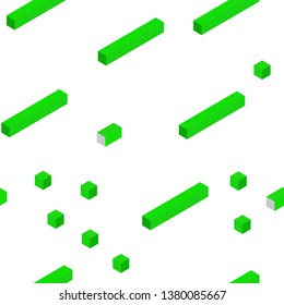 Light Green vector seamless, isometric cover in polygonal style. Modern abstract illustration with colorful rectangles. Template for business cards, websites.