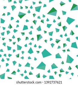 Light Green vector seamless, isometric template with crystals, triangles. Modern abstract illustration with colorful triangles. Design for textile, fabric, wallpapers.