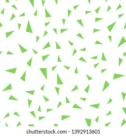 Light Green vector seamless, isometric layout with lines, triangles. Illustration with set of colorful triangles. Pattern for trendy fabric, wallpapers.
