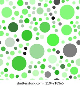 Light Green vector seamless layout with circle shapes. Beautiful colored illustration with blurred circles in nature style. Beautiful design for your business advert.