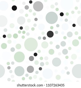 Light Green vector seamless layout with circle shapes. Modern abstract illustration with colorful water drops. New design for ad, poster, banner of your website.