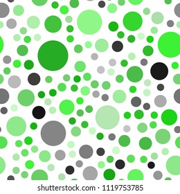 Light Green vector seamless layout with circle shapes. Beautiful colored illustration with blurred circles in nature style. Completely new template for your brand book.