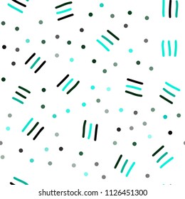 Light Green vector seamless layout with simple elements. Seamless gradient abstract lines on white background. Pattern for design of window blinds, curtains.