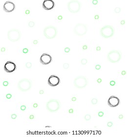 Light Green vector seamless layout with circle shapes. Modern abstract illustration with colorful water drops. Beautiful design for your business advert.