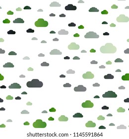 Light Green vector seamless layout with cloudscape. Illustration with abstract gradient clouds. Trendy design for wallpaper, fabric makers.
