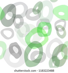 Light Green vector seamless layout with circle spots. Glitter abstract illustration with blurred drops of rain. Pattern for design of fabric, wallpapers.