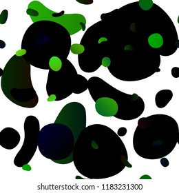 Light Green vector seamless layout with circle spots. Glitter abstract illustration with blurred drops of rain. Pattern for trendy fabric, wallpapers.