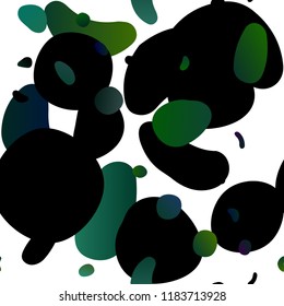 Light Green vector seamless layout with circle spots. Blurred decorative design in abstract style with bubbles. Pattern for design of window blinds, curtains.