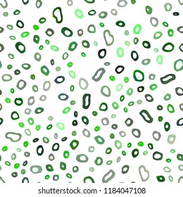 Light Green vector seamless layout with circle spots. Blurred bubbles on abstract backdrop with colorful gradient. Template for business cards, websites.
