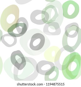 Light Green vector seamless layout with circle spots. Glitter abstract illustration with blurred drops of rain. Trendy design for wallpaper, fabric makers.