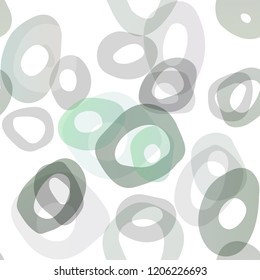 Light Green vector seamless layout with circle spots. Abstract illustration with colored bubbles in nature style. Pattern for trendy fabric, wallpapers.