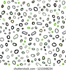 Light Green vector seamless layout with circle spots. Colorful illustration with blurred circles in nature style. Design for textile, fabric, wallpapers.