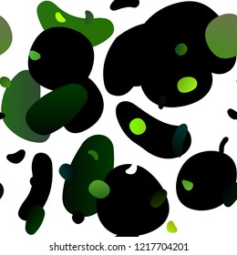 Light Green vector seamless layout with circle spots. Abstract illustration with colored bubbles in nature style. Trendy design for wallpaper, fabric makers.