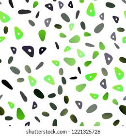 Light Green vector seamless layout with circles, lines. Decorative design in abstract style with lines, dots. Modern template for your landing page.