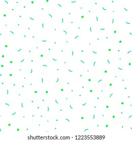 Light Green vector seamless layout with circles, lines. Glitter abstract illustration with connection of triangle structure. Template for business cards, websites.
