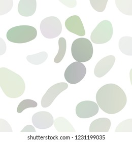 Light Green vector seamless layout with circle spots. Glitter abstract illustration with blurred drops of rain. Design for textile, fabric, wallpapers.