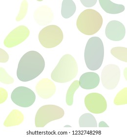 Light Green vector seamless layout with circle spots. Modern abstract illustration with colorful water drops. Pattern for design of window blinds, curtains.
