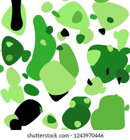 Light Green vector seamless layout with circle shapes. Abstract illustration with colored bubbles in nature style. Pattern for trendy fabric, wallpapers.