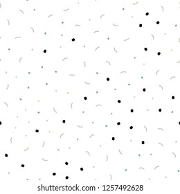 Light Green vector seamless layout with circles, lines. Glitter abstract illustration with connection of triangle structure. Pattern for design of window blinds, curtains.