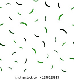 Light Green vector seamless layout with curved lines. A completely new colorful illustration in simple style. The best colorful design for your business.
