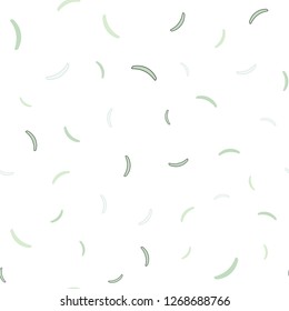 Light Green vector seamless layout with bent lines. Colorful abstract illustration with gradient lines. Colorful wave pattern for your design.