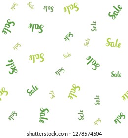 Light Green vector seamless layout with discount words. Colorful set of  percentage signs in simple style. Backdrop for ads, leaflets of Black Friday.