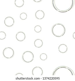 Light Green vector seamless layout with circle shapes. Beautiful colored illustration with blurred circles in nature style. Texture for window blinds, curtains.