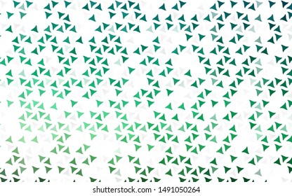 Light Green vector seamless layout with lines, triangles. Abstract gradient illustration with triangles. Pattern for design of window blinds, curtains.